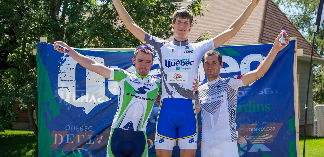 Les États-Unis, l’Australie et la France se rencontre au podium de l’étape 3 à St-Augustin-de-Desmaures.